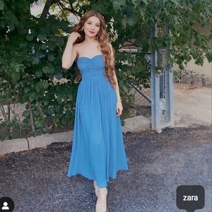 New Zara Pleated Midi Dress - 7969/228